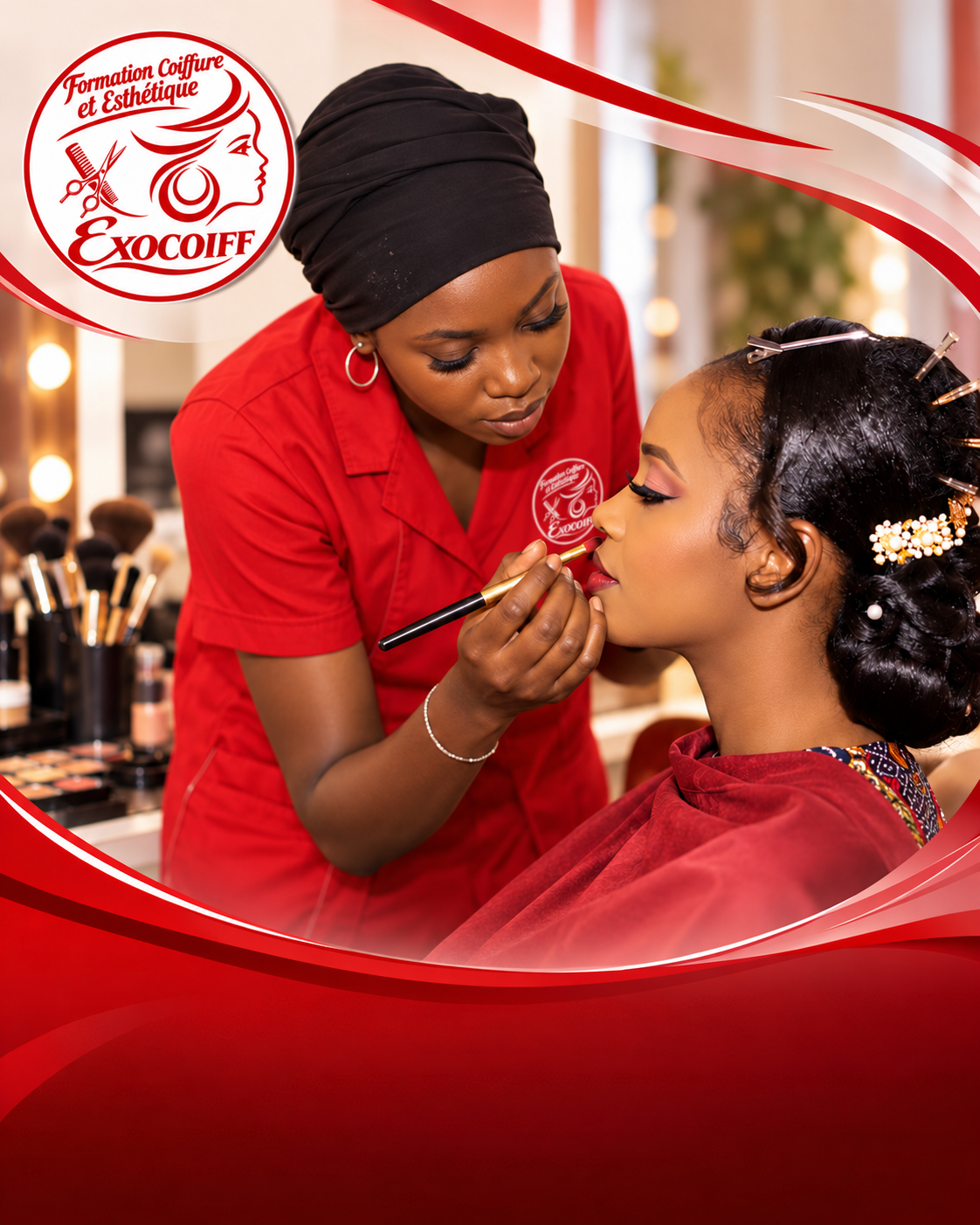 Visuel illustratif EXOCOIFF : maquillage professionnel